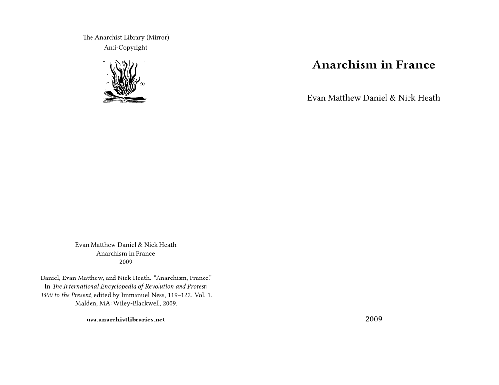 Anarchism in France