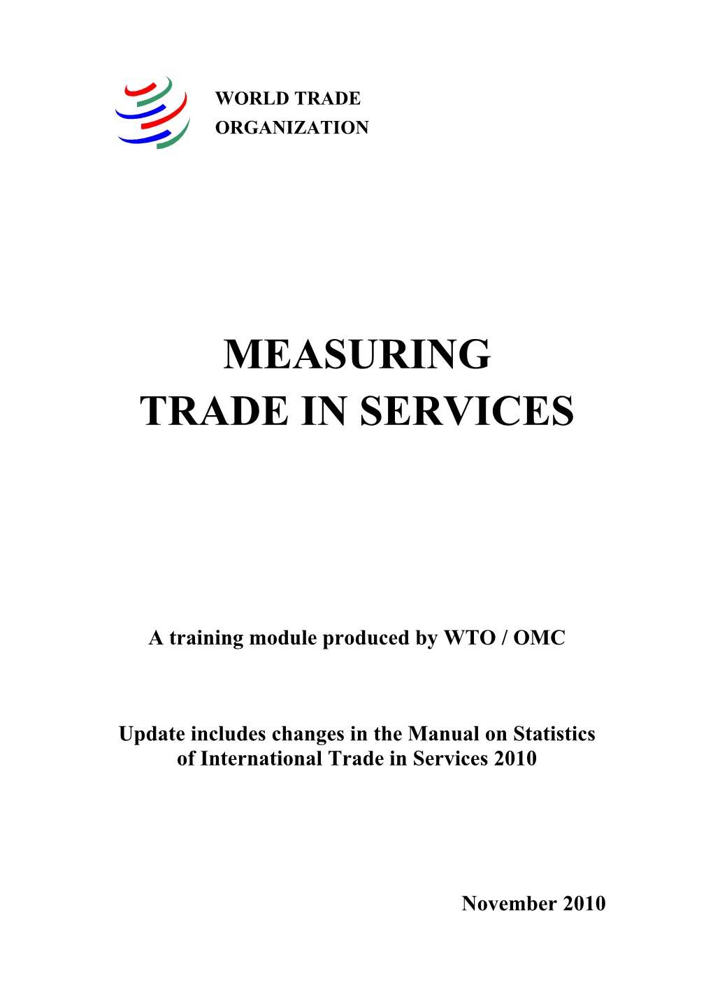 Measuring Trade in Services