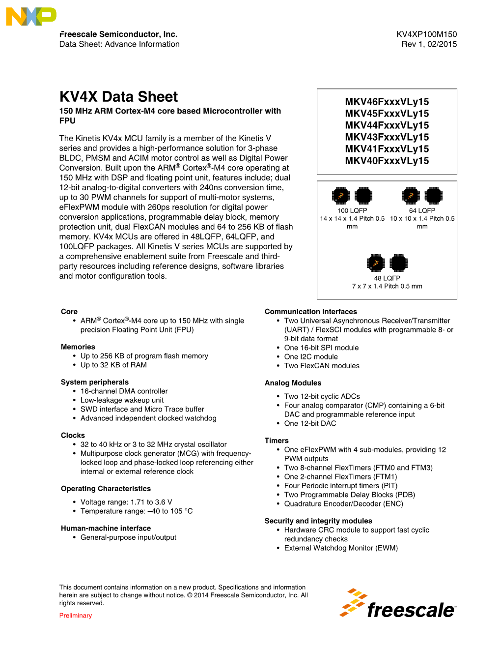 KV4X Data Sheet