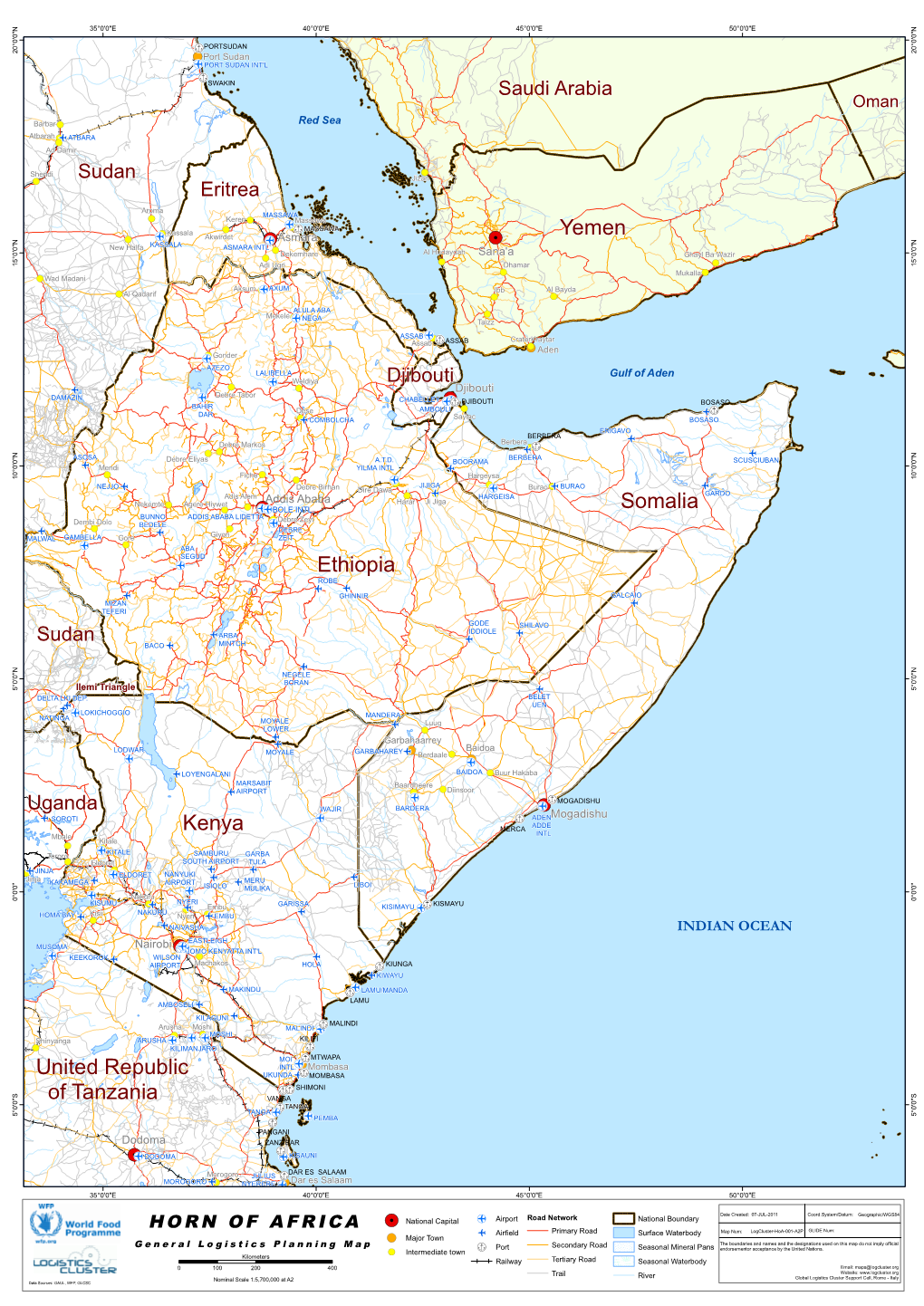 Yemen Ethiopia Somalia Kenya United Republic of Tanzania