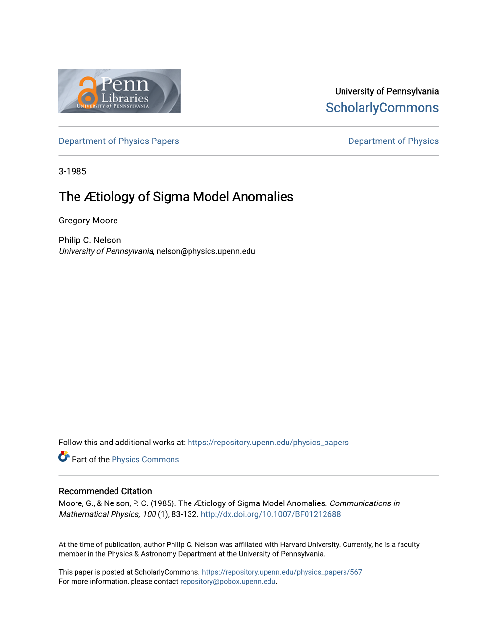 The Ætiology of Sigma Model Anomalies