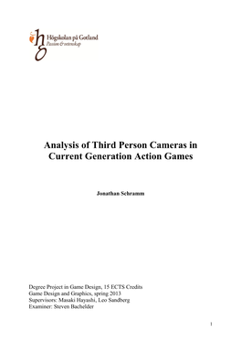 Analysis of Third Person Cameras in Current Generation Action Games