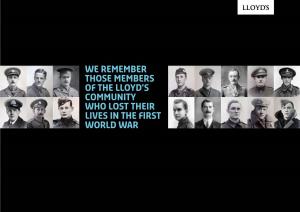 We Remember Those Members of the Lloyd's Community Who Lost Their
