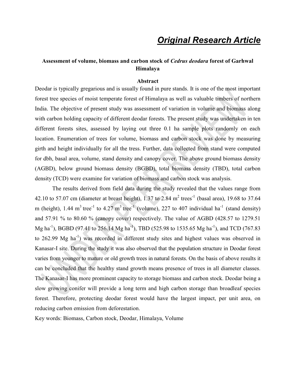 Original Research Article