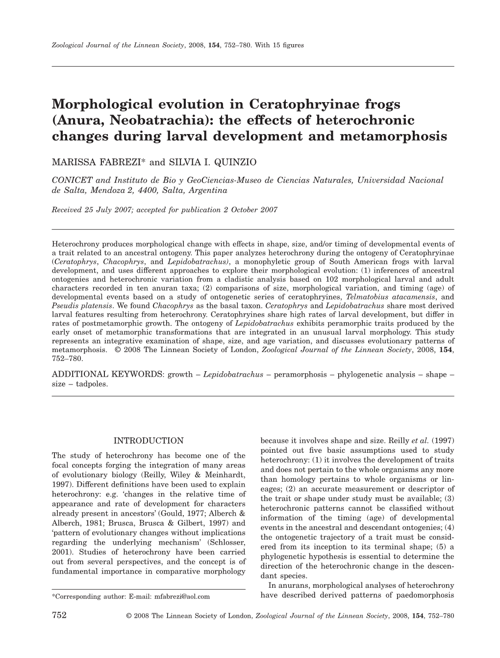 Morphological Evolution in Ceratophryinae Frogs (Anura, Neobatrachia): the Effects of Heterochronic Changes During Larval Development and Metamorphosis