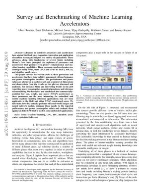 Survey and Benchmarking of Machine Learning Accelerators