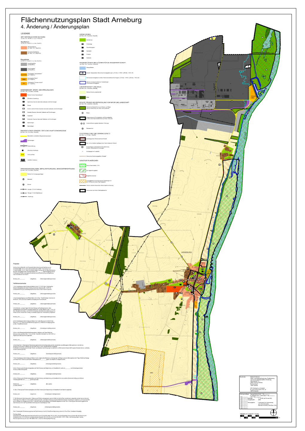 Flächennutzungsplan Der Stadt Arneburg 2015