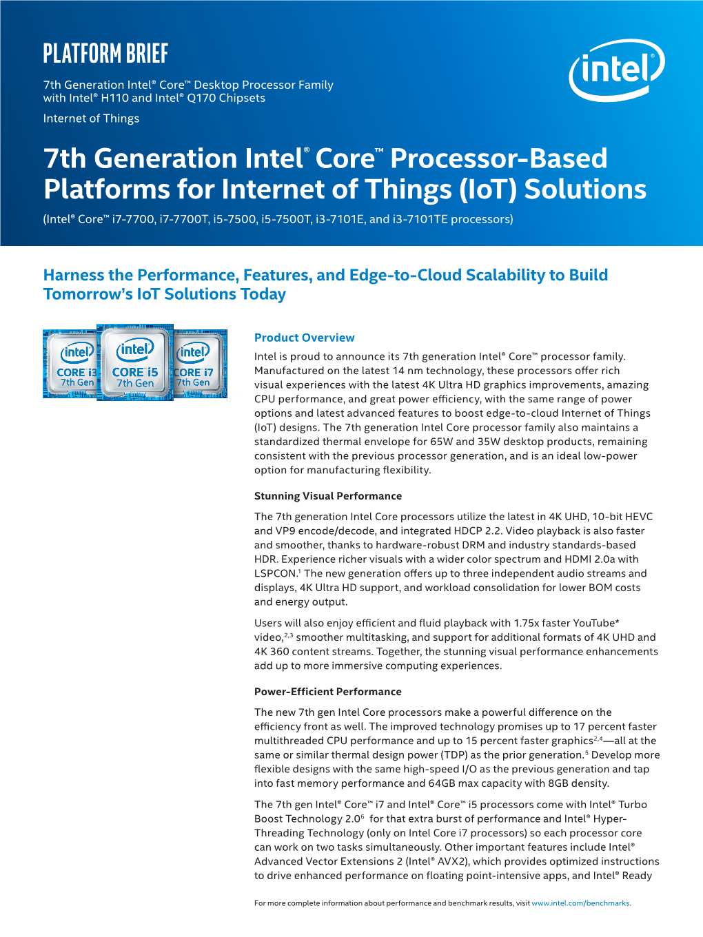 7Th Generation Intel® Core™ Desktop Processor Family With