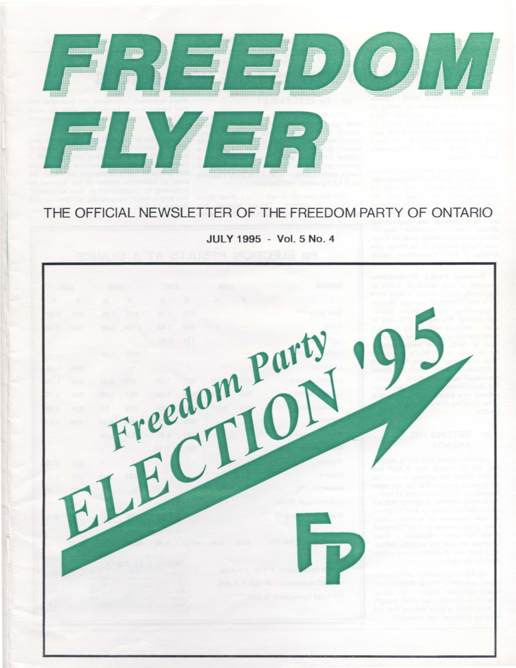 The Official Newsletter of the Freedom Party of Ontario