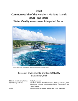 2020 Commonwealth of the Northern Mariana Islands 305(B) and 303(D) Water Quality Assessment Integrated Report