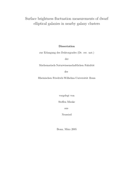 Surface Brightness Fluctuation Measurements of Dwarf Elliptical