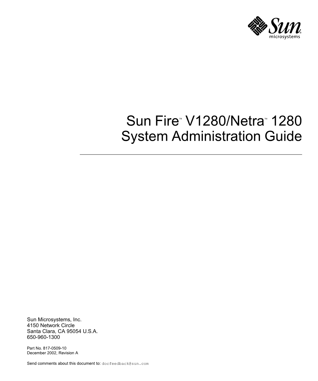 Sun Fire V1280/Netra 1280 System Administration Guide (5.13.0)