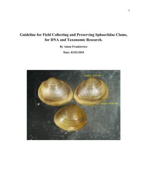 Collecting and Preserving Fingernail Clams