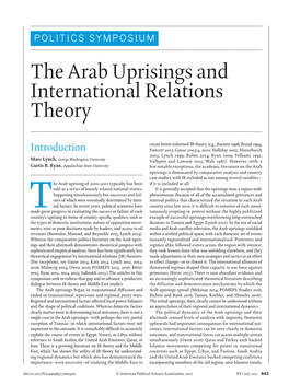 The Arab Uprisings and International Relations Theory