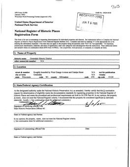 National Register of Historic Places Registration Form