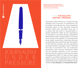 Journalism Under Pressure Symposium