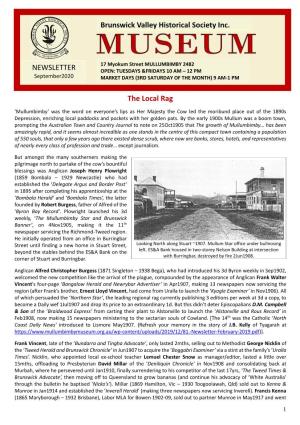 The Local Rag Brunswick Valley Historical Society Inc. NEWSLETTER