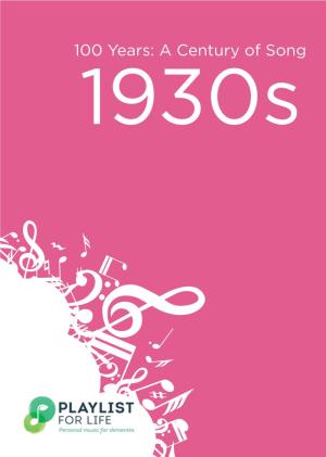100 Years: a Century of Song 1930S