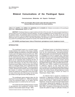 Bilateral Comunications of the Paralingual Space
