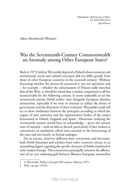 Was the Seventeenth‑Century Commonwealth an Anomaly Among Other European States?