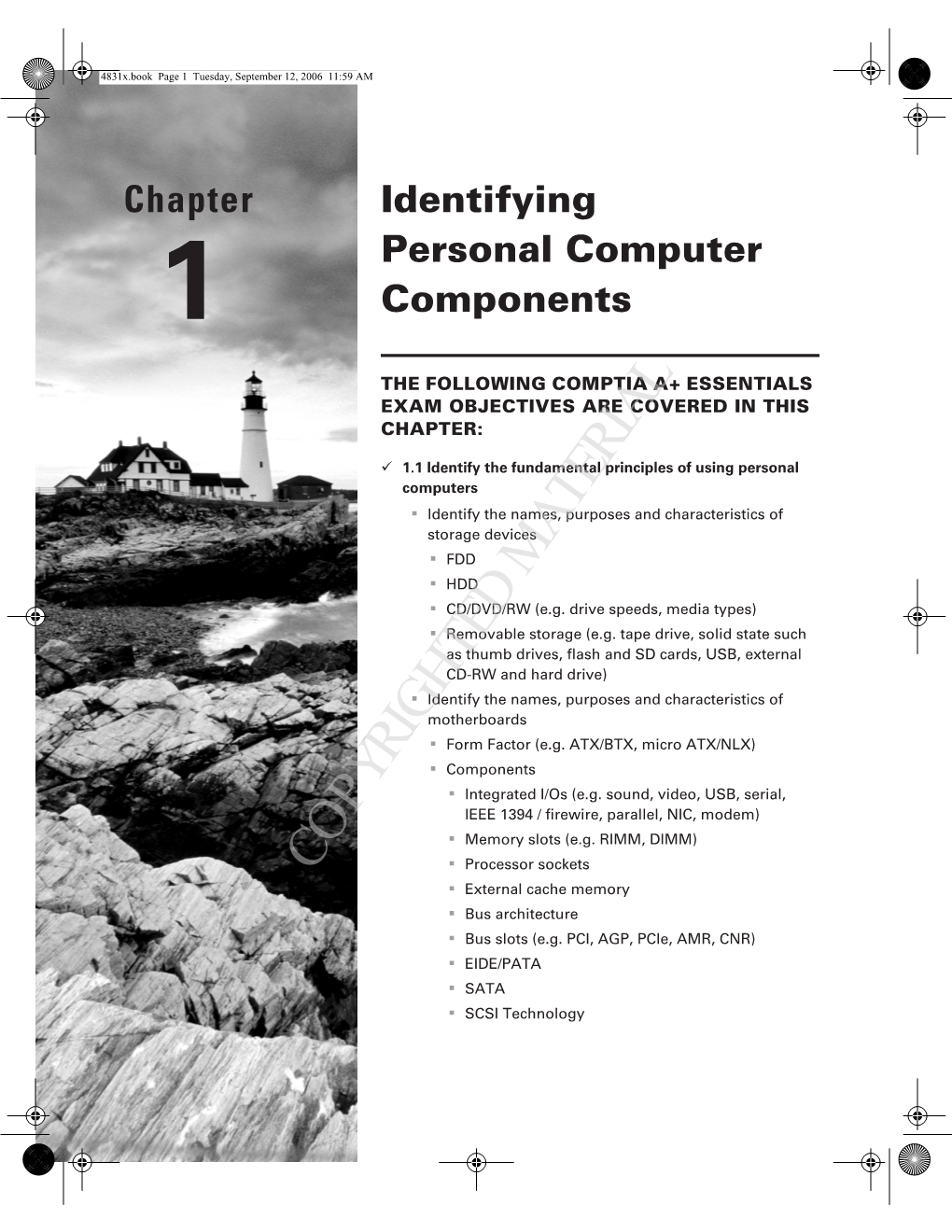 Chapter 1 Identifying Personal Computer Components