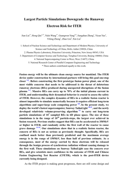 Largest Particle Simulations Downgrade the Runaway Electron Risk for ITER