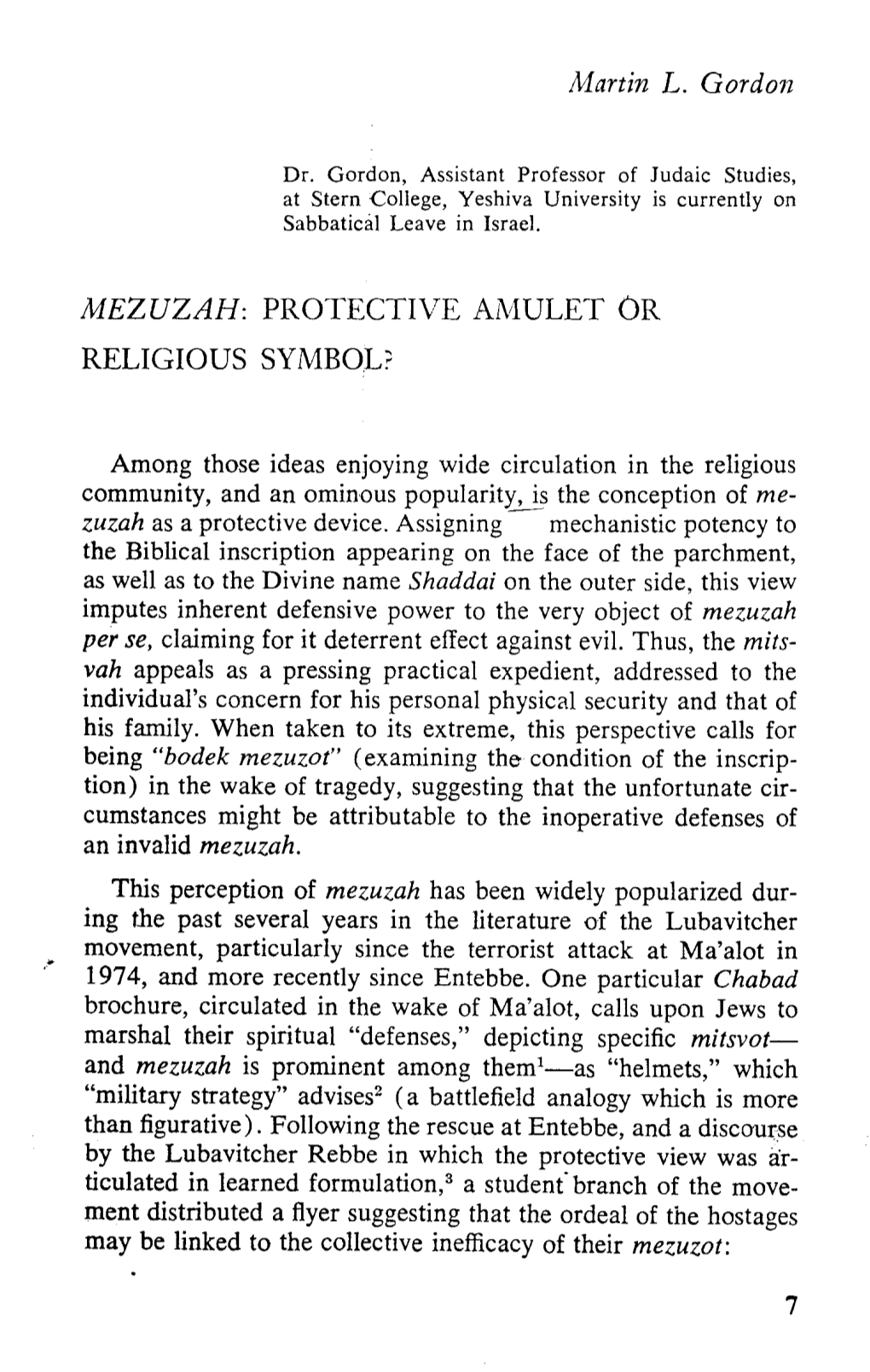 Mezuzah: Protective Amulet Or Religious Symbol?
