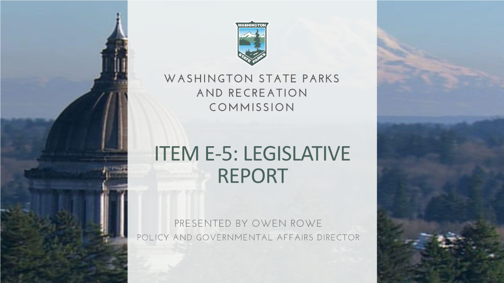 Legislative Report