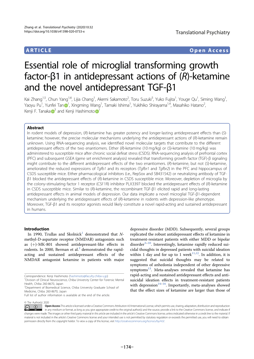 Essential Role of Microglial Transforming Growth Factor-Β1