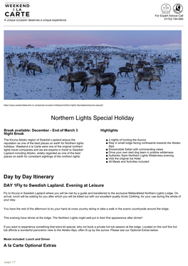 Northern Lights Special Holiday