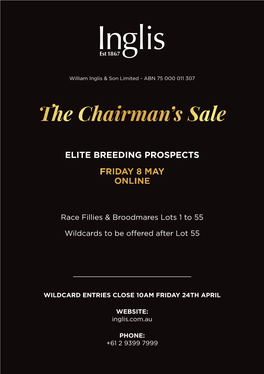 The Chairman's Sale Elite Breeding Prospects