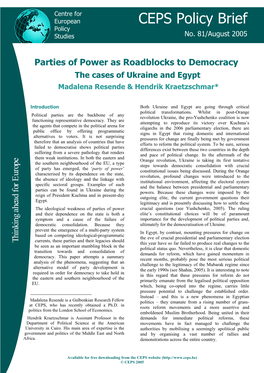 CEPS Policy Brief Policy Studies No