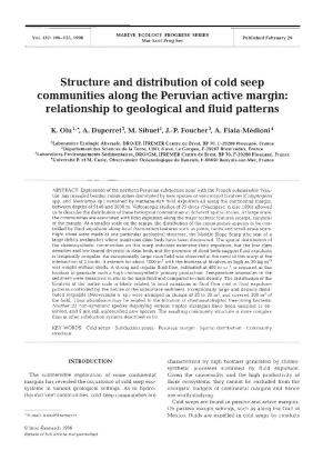 Structure and Distribution of Cold Seep Communities Along the Peruvian Active Margin: Relationship to Geological and Fluid Patterns