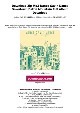 Download Zip Mp3 Dance Gavin Dance Downtown Battle Mountain Full Album Download