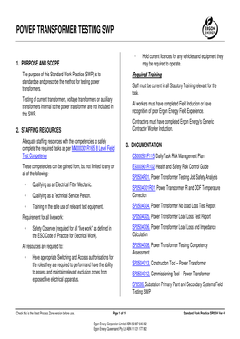 SP0504 Power Transformer Testing
