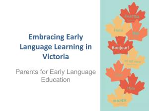 Embracing Early Language Learning in Victoria