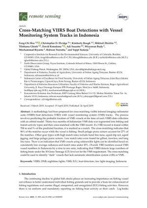Cross-Matching VIIRS Boat Detections with Vessel Monitoring System Tracks in Indonesia
