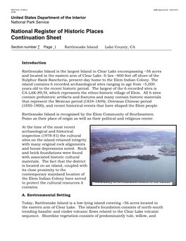 Rattlesnakeisland2.Pdf Description of Island and History Of