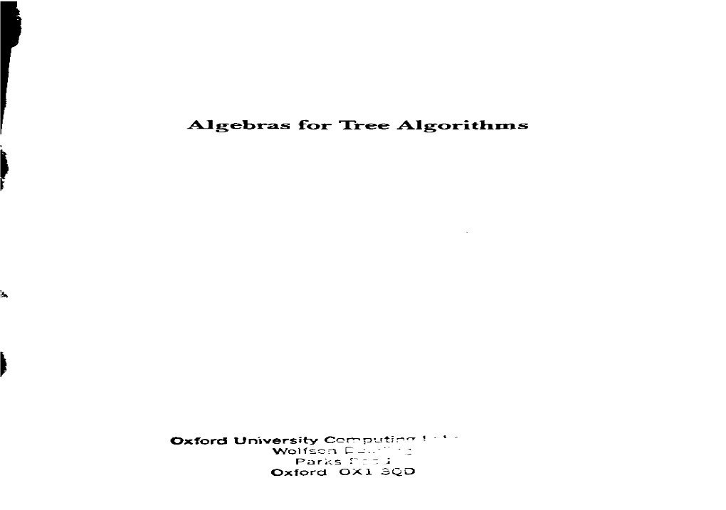 Algebras for Tree Algorithms