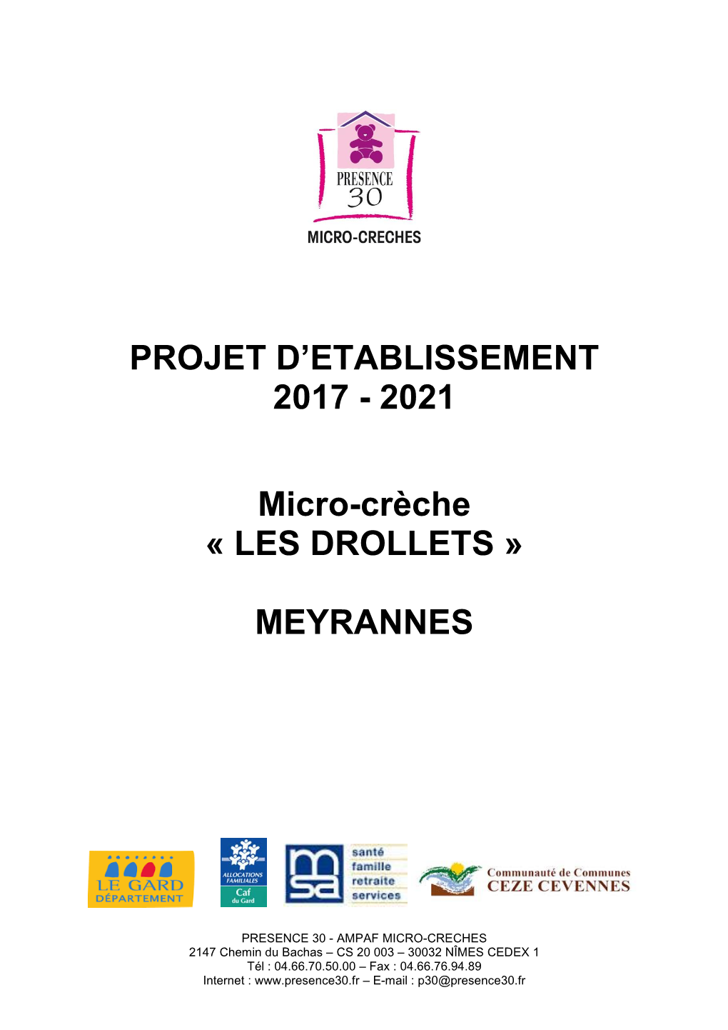 Projet D'etablissement 2017