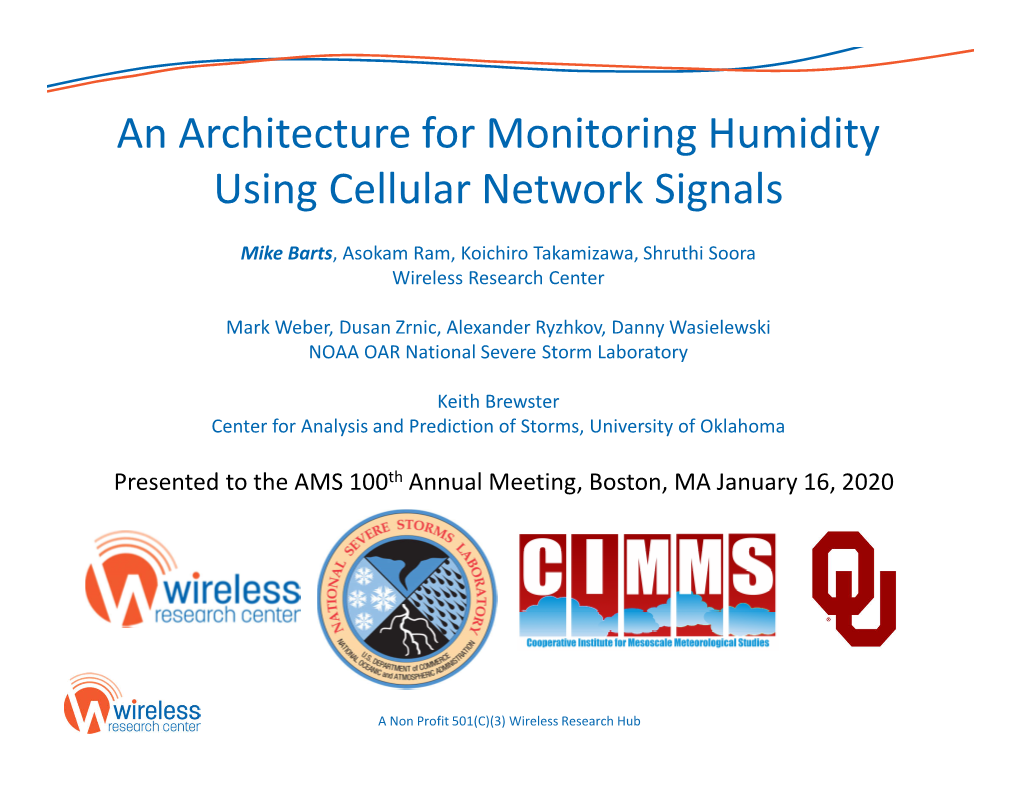 An Architecture for Monitoring Humidity Using Cellular Network Signals