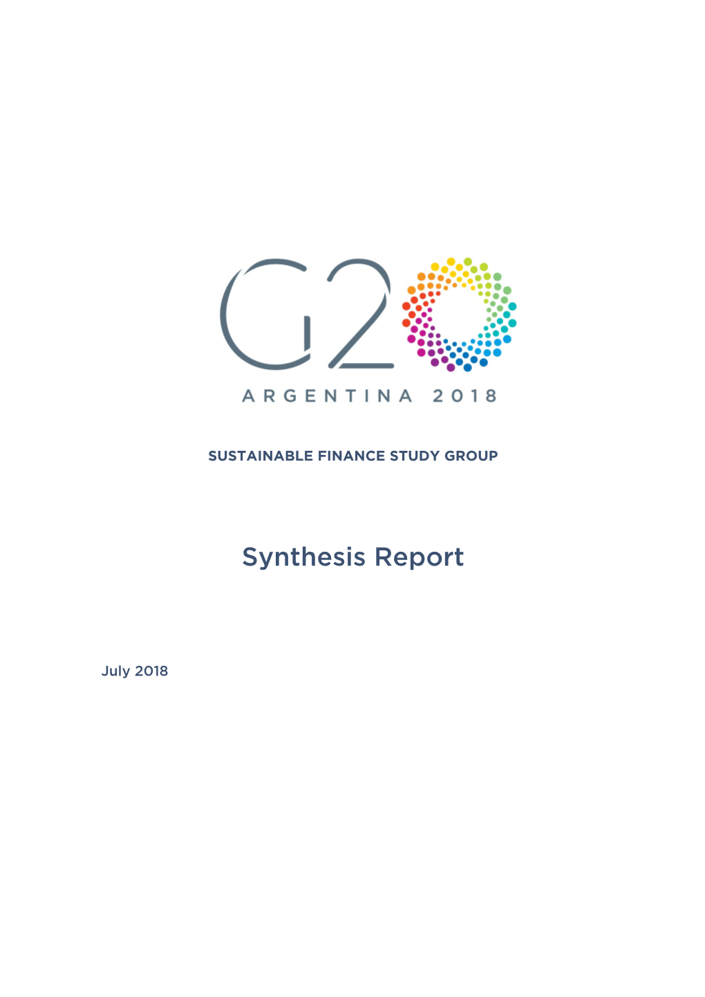 G20 Sustainable Finance Synthesis Report 2018