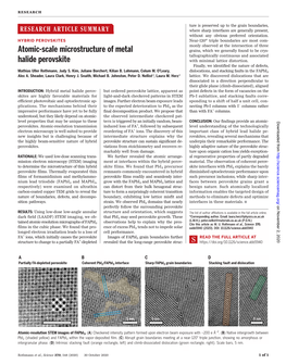 ARTICLE SUMMARY Where Sharp Interfaces Are Generally Present, Without Any Obvious Preferred Orientation