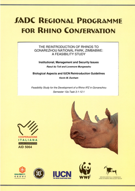 The Reintroduction of Rhinos to Gonarezhou National Park, Zimbabwe: a Feasibility Study
