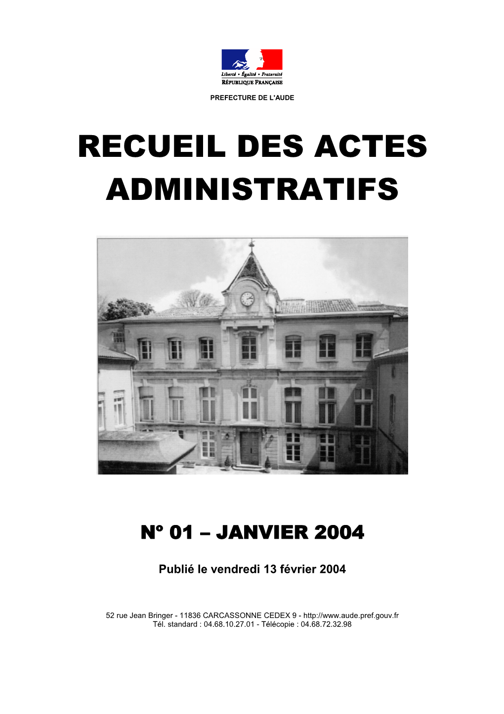 Recueil Des Actes Administratifs