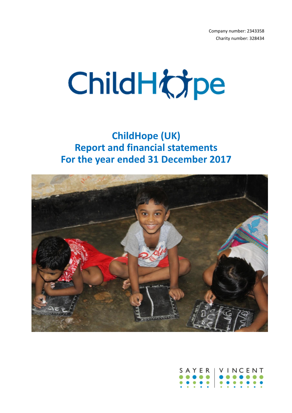 Childhope Trustees' Annual Report and Accounts 2017