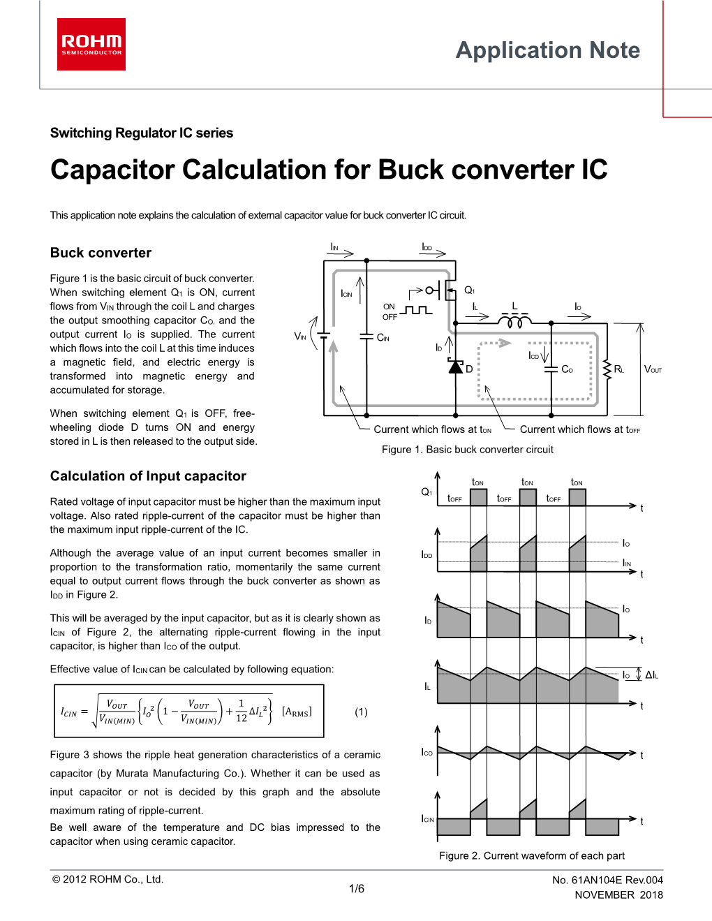 Capacitor Calculation for Buck Converter IC