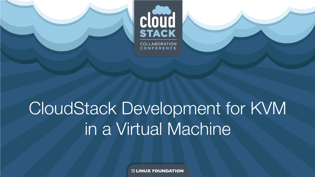 Cloudstack Development for KVM in a Virtual Machine