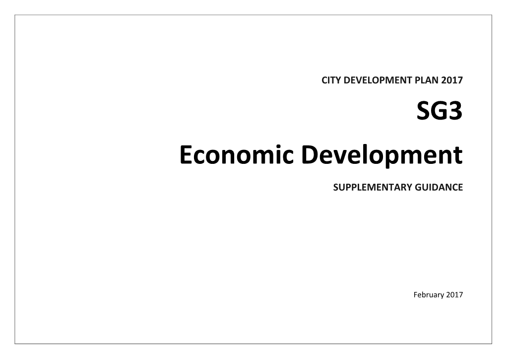 SG3 Economic Development