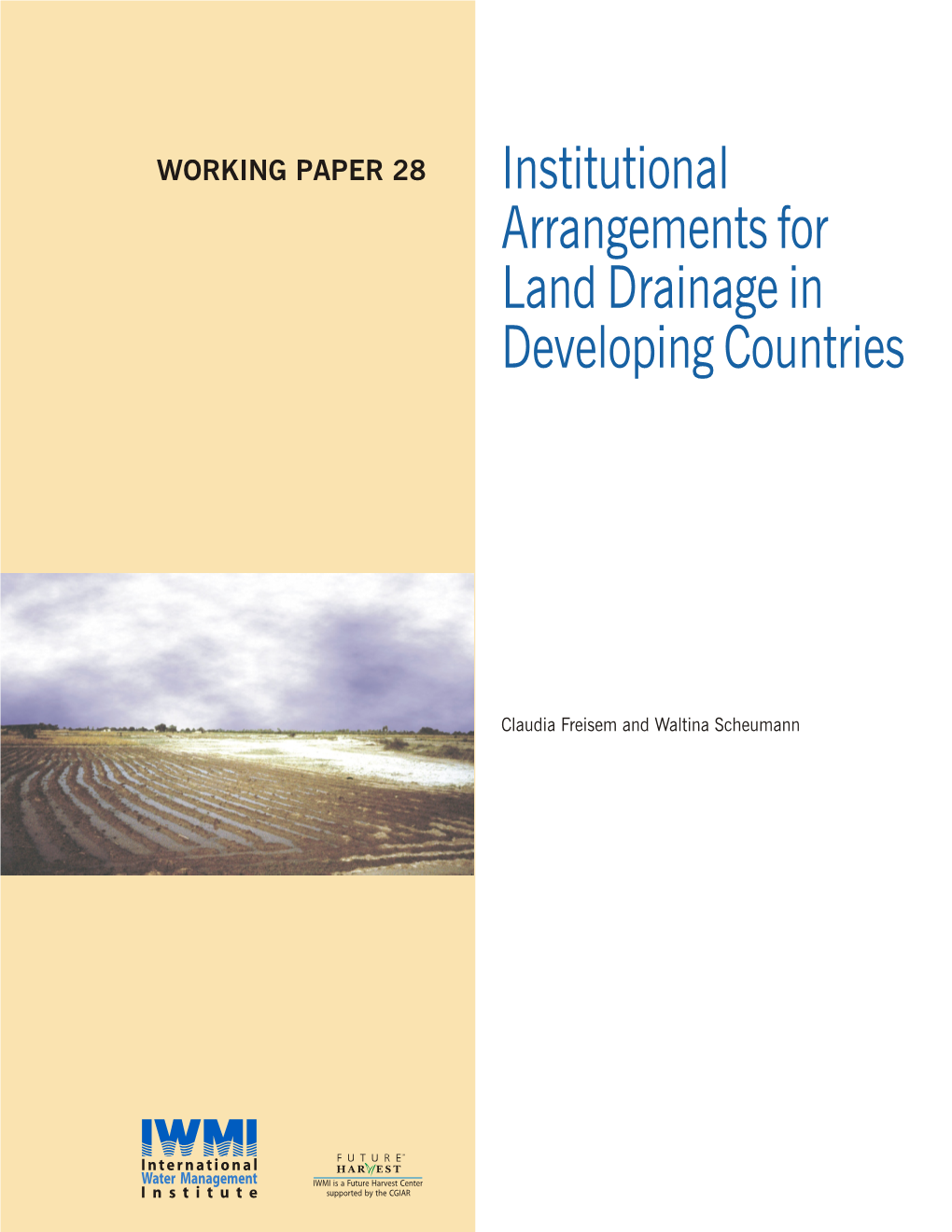 Institutional Arrangements for Land Drainage in Developing Countries